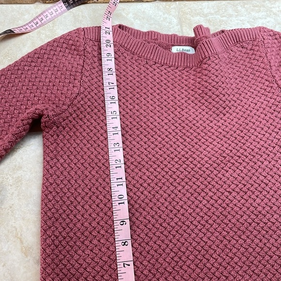 L.L.Bean Sweater Size XS 100% Cotton Textured Knit Pullover Women’s Long Sleeve - Picture 9 of 12
